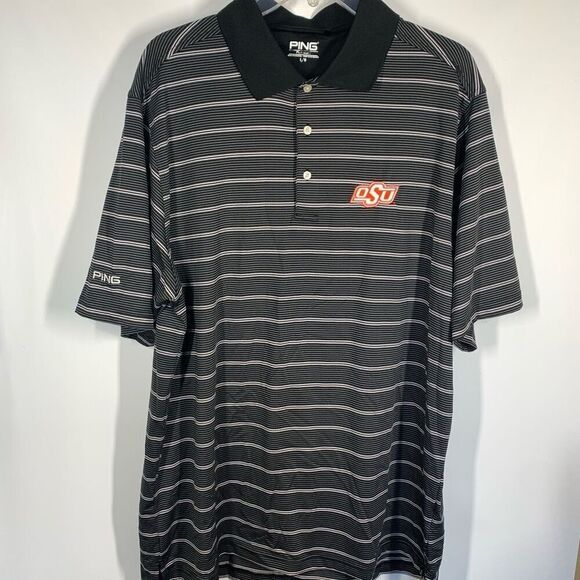OSU Oklahoma State Ping Polo Style Shirt Size Large - Picture 1 of 8